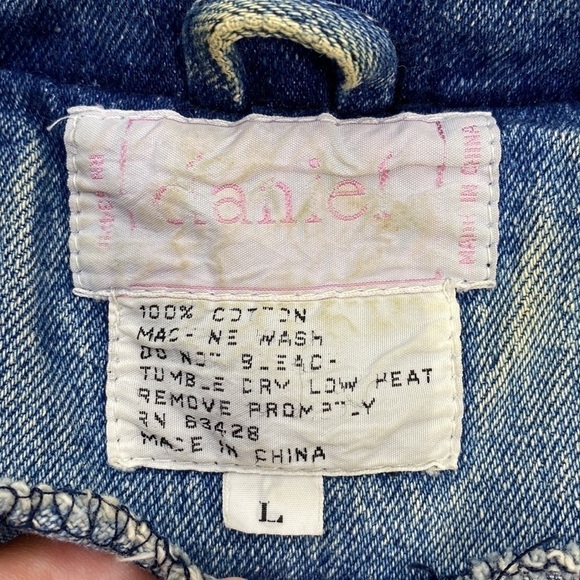 Vintage Daniel Pearl Snap Denim Jacket Size Large 1980's - Picture 3 of 4